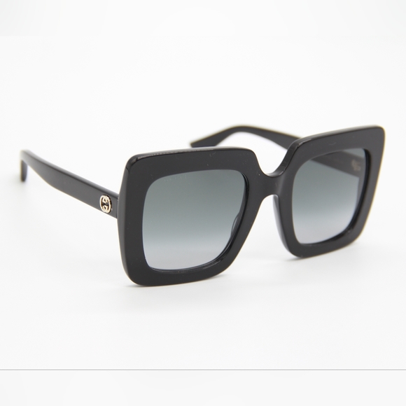 NEW GUCCI GG0328S 001 BLACK OVERSIZED SQUARE WOMEN SUNGLASSES - Picture 4 of 11